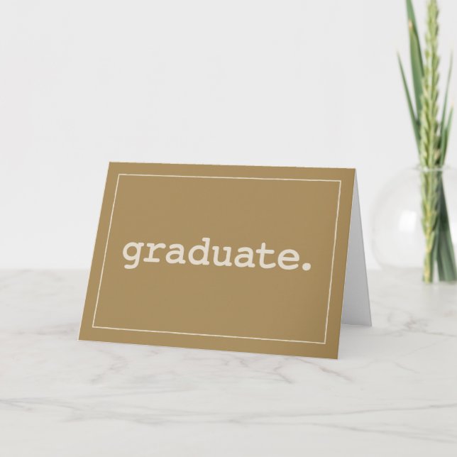 Student Definition Grattiss Simple Brown Kort (Framsida)