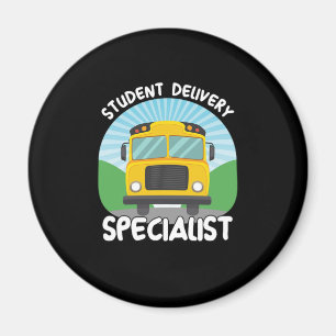 Student Delivery School Buss Driver Specialist Gif Magnet