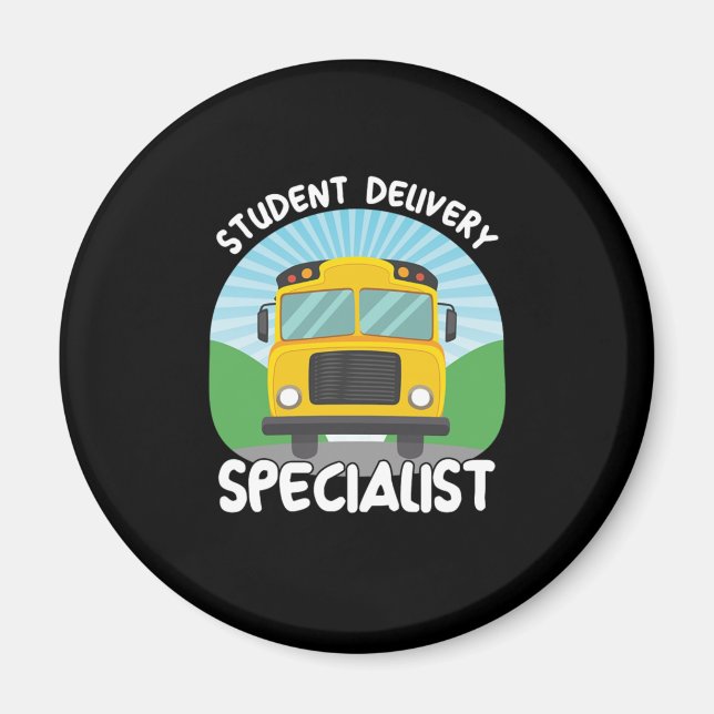 Student Delivery School Buss Driver Specialist Gif Magnet (Framsidan)