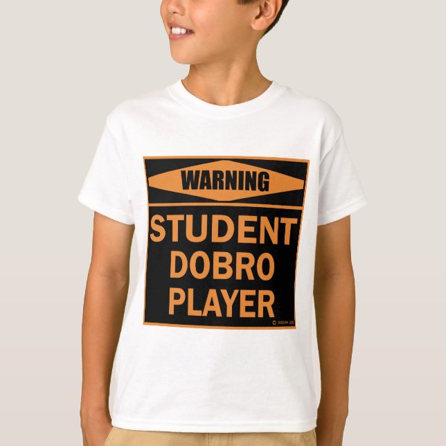 Student Dobro Player Tee Shirt (Framsida)