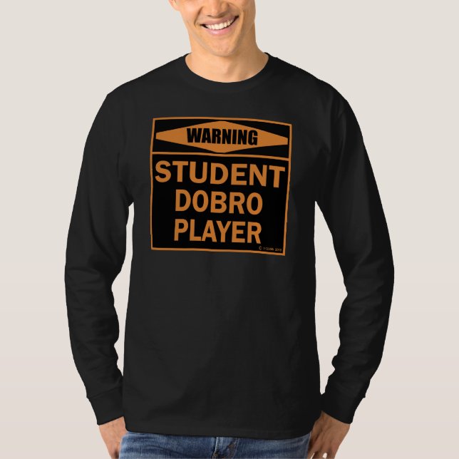 Student Dobro Player Tee Shirt (Framsida)