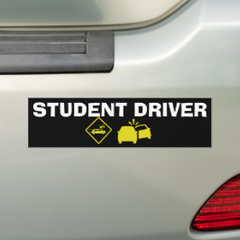 STUDENT DRIVER - CRASH GULT BILDEKAL