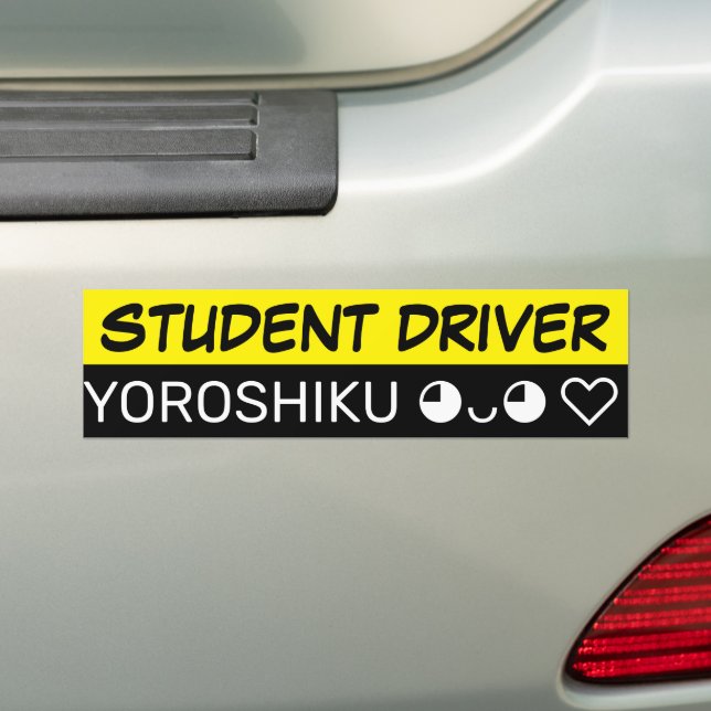 Student Driver Yoroshiku Anpassningsbar Bildekal (På Bil)