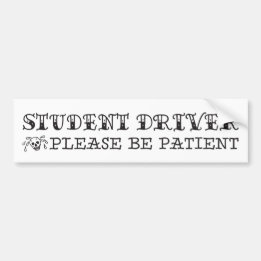 Student-drivrutin Tattoo Stil Bildekal