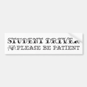 Student-drivrutin Tattoo Stil Bildekal