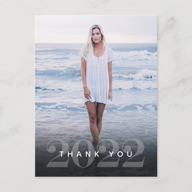 Student Elegance Tack Vykort (Framsida)