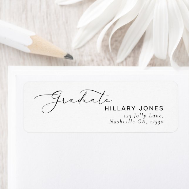 Student Elegant Calligraphy Returadress Returadress Etikett (Insitu)