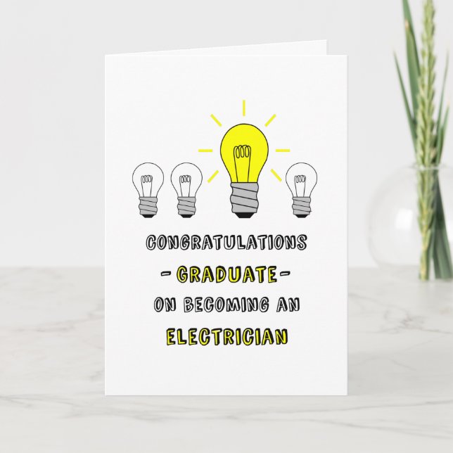 Student-Elektriker-Du är en Bright Bulb! Kort (Framsida)
