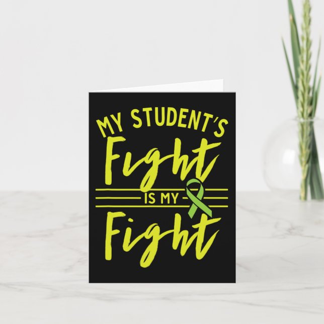 Student Fight är min kamp mot njursjukdom Awarene Kort (Framsida)