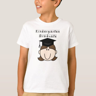 Student för brunettflickadagis tee shirt