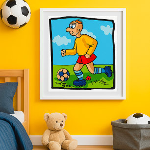 Student fotbollsspelaridrotten Poster