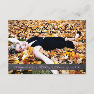 Student-foto - 3 x 5-kalkkort Rand Inbjudningar