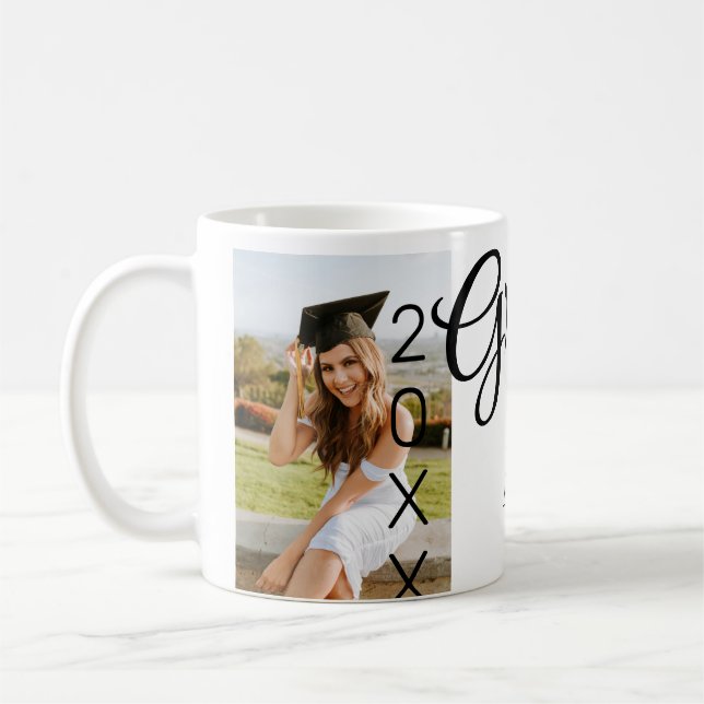 Student fotomodern klassisk tilläggsbild för namn kaffemugg (Vänster)