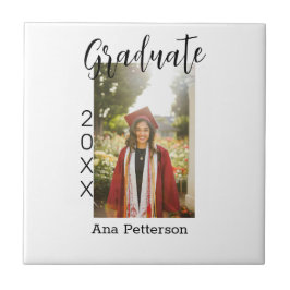 Student fotomodern klassisk tilläggsbild för namn kakelplatta