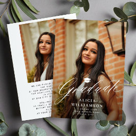 Student-fotot elegant svart och vit studenten meddelande
