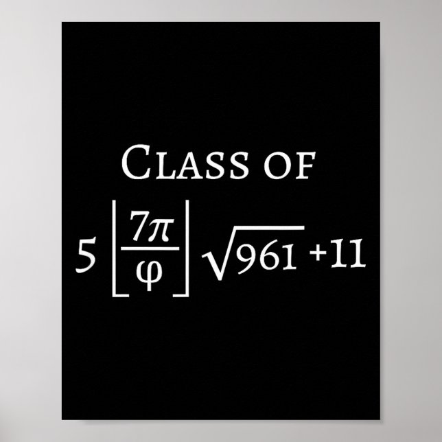 Student från 2026 matte nörd rolig studentexamen poster (Framsidan)