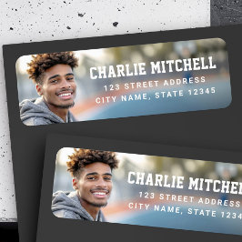 Student fullt fotofoto, returadress returadress etikett