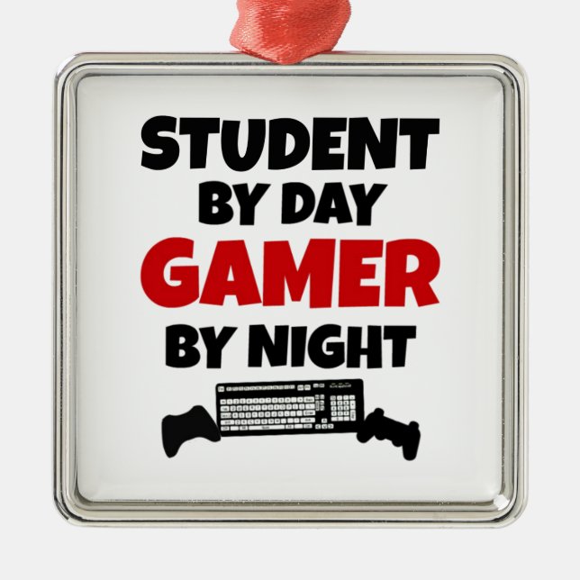 Student Gamer Julgransprydnad Metall (Framsidan)