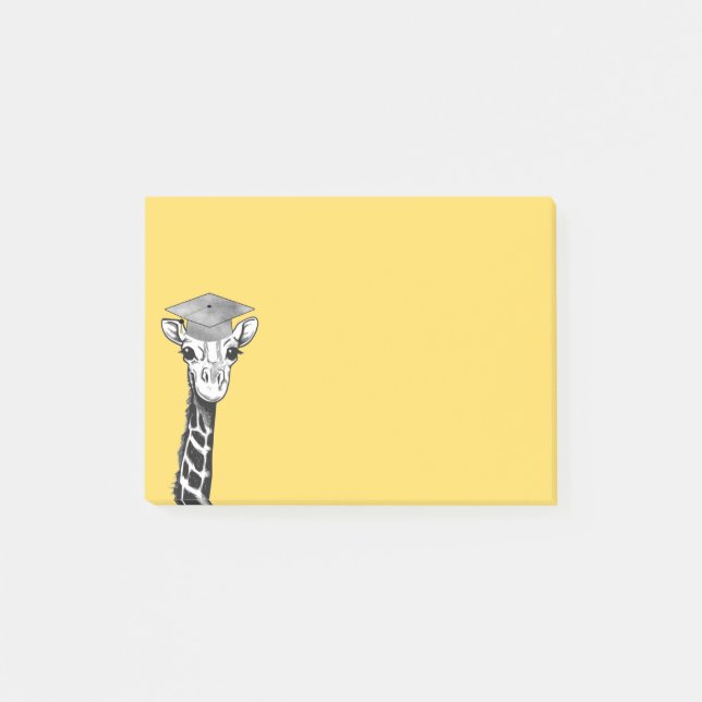 Student Giraffe över Gulten Post-it Block (Framsida)