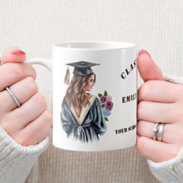 Student Girl Studenten Universiteten School School Kaffemugg