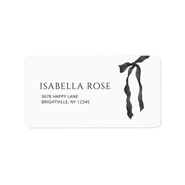 Student Grad Bow Studenten Mail Returadress Adressetikett (Framsidan)
