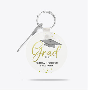 Student Grad Guld Studenten skript Party Nyckelring