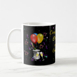 Student Grattis Firande Black Kaffemugg
