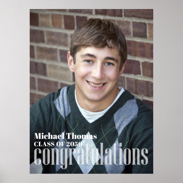 Student Grattiss Fotomodern, minimalistisk Poster (Framsidan)