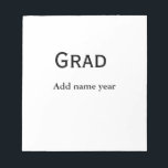 student gratulerar tilläggsklass för namn anteckningsblock<br><div class="desc">enkel anpassad design</div>