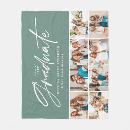 Student-grönt - modern elegant för multifoto fleecefilt