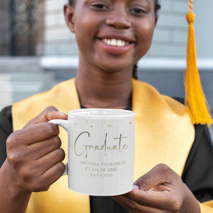 Student Guld Konfetti Modern calligrafi-skript Kaffemugg