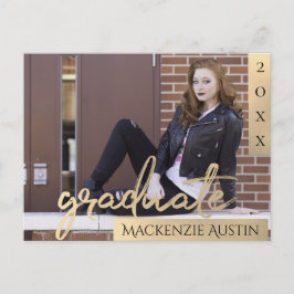 Student Guld skript | Elegant Studenten Photo Vykort