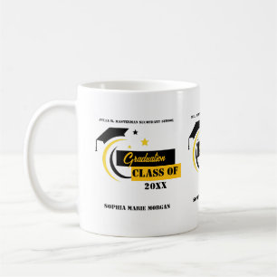 Student Gult Black White Studenten Classic Kaffemugg