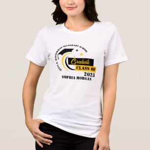 Student Gult Black White Studenten T Shirt