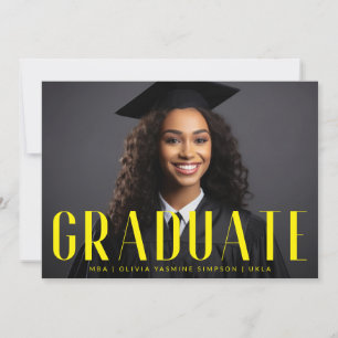 Student Gult MBA Overlay Modern Photo Meddelande