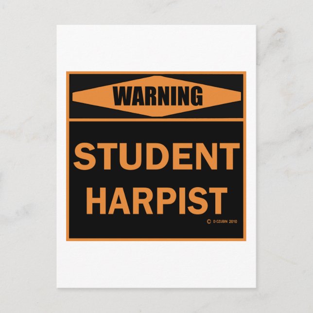 Student Harpist Vykort (Framsida)