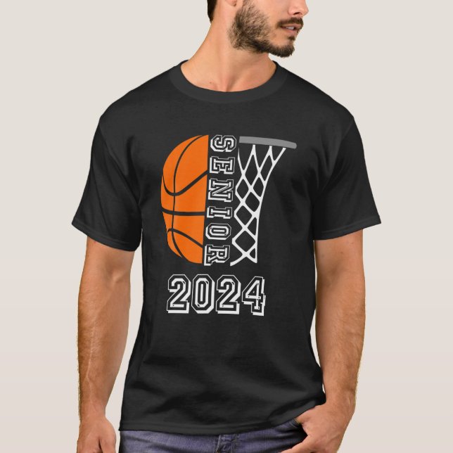 Student Högre klass 2024 Studenten Basketball P T Shirt (Framsida)