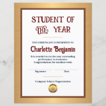 Student i Anpassningsbarna för årscertifikatet