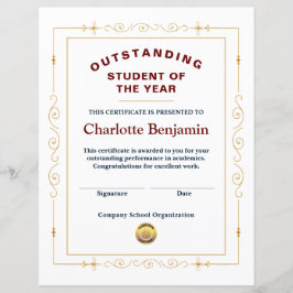 Student i Anpassningsbarna för årscertifikatet