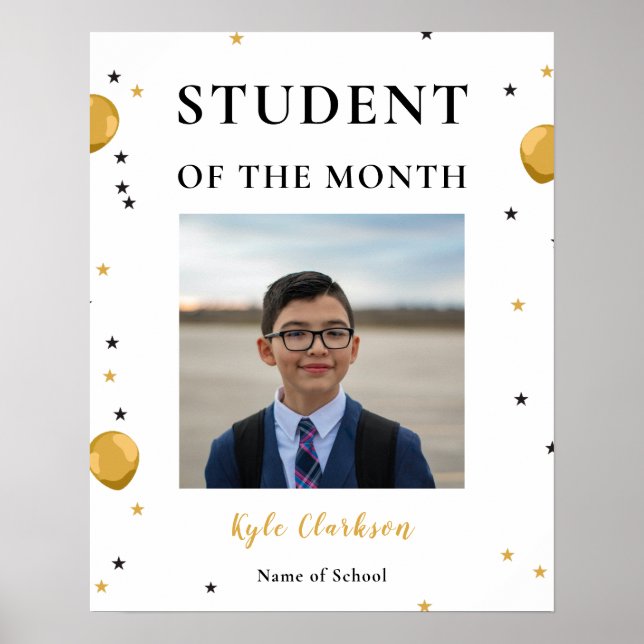 Student i roligten för månadens studentfest poster (Framsidan)