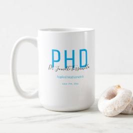 Student Keepsaky Blue Black Namn PhD Kaffemugg