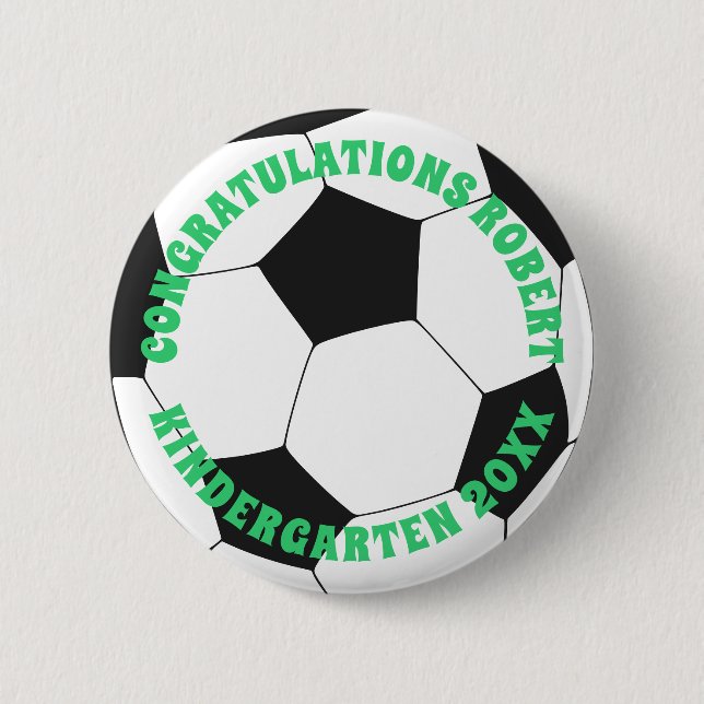 Student Kindergarten Grattiss Photo Soccer Knapp (Framsida)