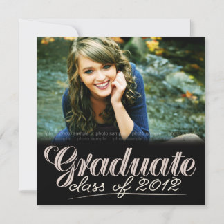 Student-klass 2012 Modern White Inbjudan