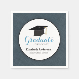 Student-klass 2023 Blue Denim Pappersservett