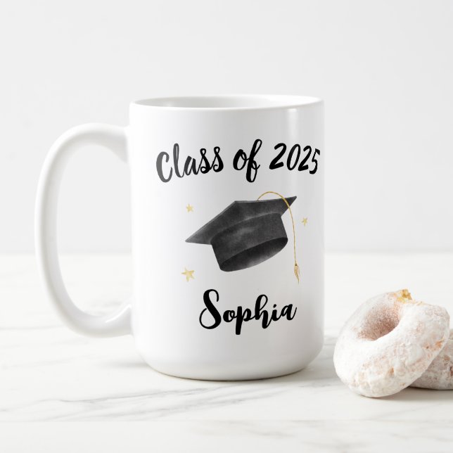 Student-klass 2025 Mugg, Personlig Graduatio Kaffemugg (Med munk)