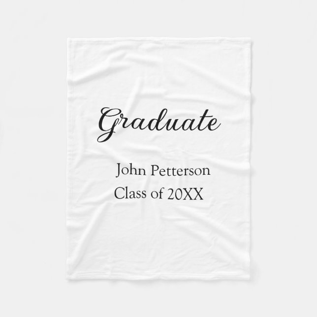 Student-klass på 20XX enkel minimal studenten m Fleecefilt (Framsidan)