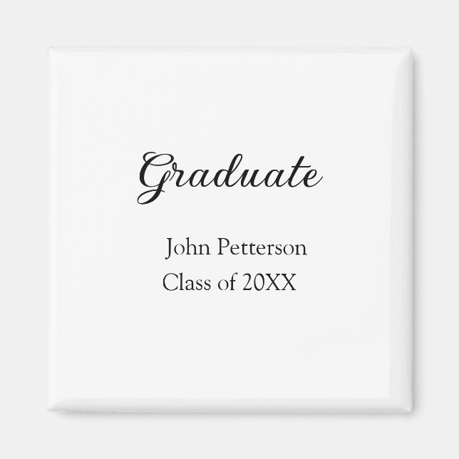 Student-klass på 20XX enkel minimal studenten m Magnet (Framsidan)