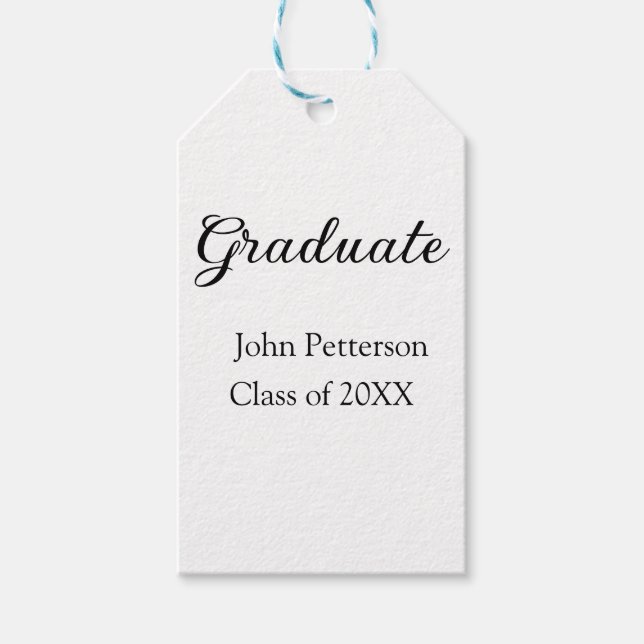 Student-klass på 20XX enkel minimal studenten m Presentetikett (Framsidan)