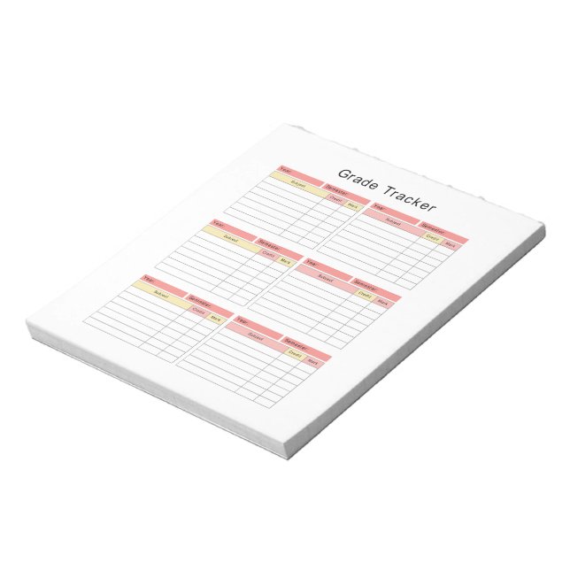Student Klass Tracker Anteckningsblock (Roterad)