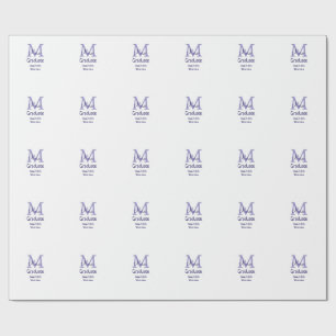 Student lägg till namn monogram lila, enkel minima presentpapper